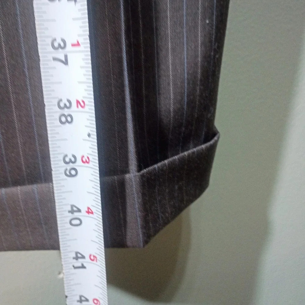 Lauren Ralph Lauren Suit, Men 40x28 Brown Pinstripe 2-Piece Blazer Trousers